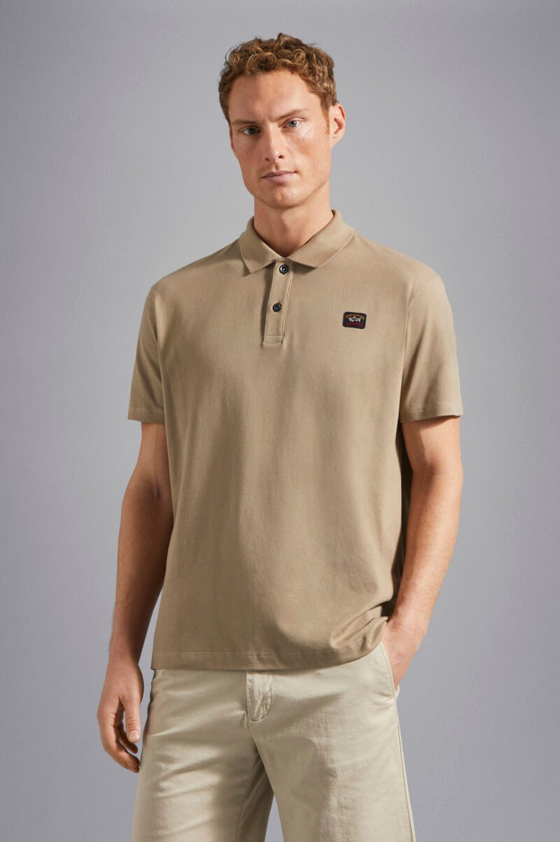 Cotton piqué Polo Shirt with iconic badge - Image 4