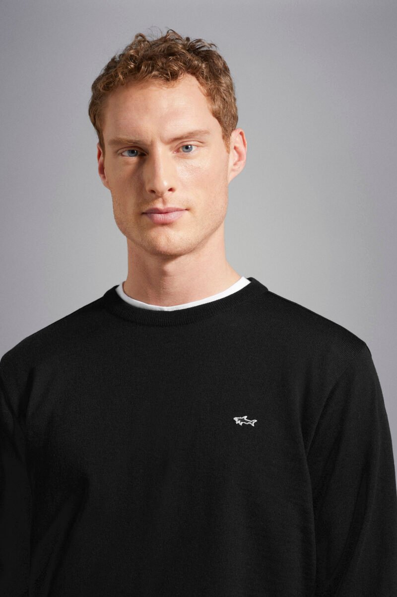 Wool sweater with Shark badge - Image 4