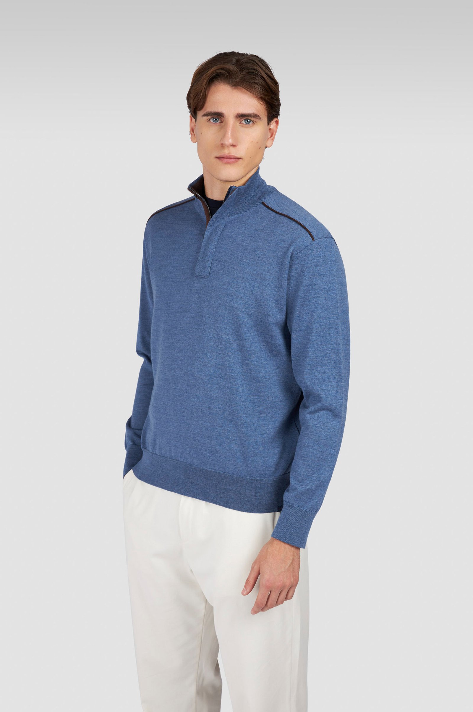 Merino Extrafine half zip sweater